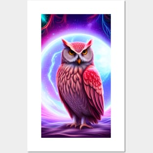 Neol Owl in Fairy Forest Posters and Art